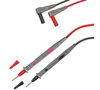 PeakTech, 1 par de cables de prueba flexibles para multímetro 120 cm, cables de prueba de 4mm, 1000 V AC/DC ; 10A ; CAT III/IV, 1 pieza, TKS-8, rojo, gris
