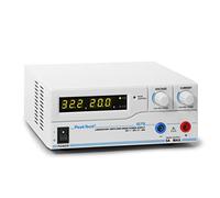 PeakTech 1575 - Fuente de alimentación DC 1-32V / 0-20A con USB, pantalla LED, fuentes de conmutación DC, 3 preajustes definidos por el usuario, protección contra sobrecarga 200~240 V AC