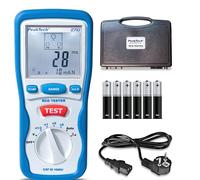 PeakTech 2710 - Probador digital de FI con pantalla LCD grande, disyuntor de corriente residual, cuchilla RCD, carcasa con doble aislamiento, voltaje de funcionamiento 230V / 50Hz - CAT III 600 V