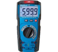 PeakTech P 3350 - Multímetro digital TRMS 6.000 cuentas, comprobador de corriente y tensión AC/DC, resistencia, capacitancia y continuidad, 600V/10A, Negro