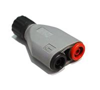 PeakTech P 7055 Adaptador BNC a enchufes Banana, Accesorio para osciloscopios, generador de señal, Contador de frecuencia y Abrazadera con Cable de Prueba de 4 mm, Totalmente Aislado