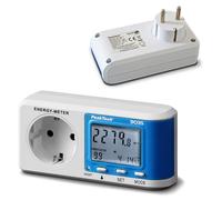 PeakTech 9035 - Medidor de Consumo Eléctrico, Medidor de Energía y Coste (kWh), Enchufe con Pantalla LCD, Resolución 0,1 W desde 0,5 W