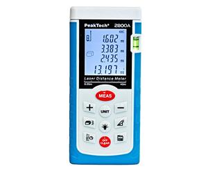 PeakTech, Telémetro láser profesional de 0,05 m a 40 m, medidor de distancias con alta precisión y cálculo de áreas, 1 pieza, P 2800A