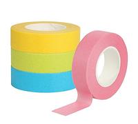 PEAKTOP 4 Rollos Cinta de Papel Arcoíris, Cinta Carrocero Colores, Grabables Washi Tape, Cintas Adhesiva Decorativa Pared para Manualidades, Etiquetado, Decoración de Bricolaje, Pintura Manualidades