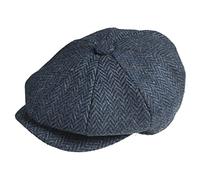 Peaky Blinders Gorra Plana Estilo Newsboy de 8 Piezas Azul Espiga Azul. Medium