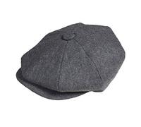 Peaky Blinders Gorra Plana Estilo Newsboy de 8 Piezas Negro Black Humbug L (59 cm)