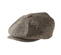Peaky Blinders Gorra Plana Estilo Newsboy de 8 piezasMarrón Tweed Ojo de Pájaro Marrón (55 cm)/S