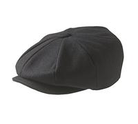 Peaky Blinders Gorra Plana Estilo Newsboy de 8 piezasNegro Negro S (55 cm)