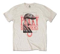 Peaky Blinders Hombre Men's tee: Red Logo Tommy Camiseta Not Applicable, Beige (Neutral Neutral), Large
