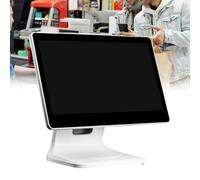 pealiritansemen Caja Registradora con Pantalla Táctil LCD De 15,6", Monitor Táctil SSD De 64 GB, para Restaurantes, Supermercados, Tiendas, Ajustable En Varios Ángulos, 4 GB + 64 GB