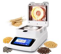 pealiritansemen Medidor De Humedad para Cultivos, Analizador De Humedad Halógeno Digital con Lectura De Humedad 0,01%, Balanza De Laboratorio 120 g, Control Táctil, para Maíz, Trigo, Soja C-1201