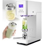 pealiritansemen Selladora De Vasos Comercial, Selladora De Latas Semiautomática con Contador, para Latas De Refrescos, Refrescos Y Café En Pet. Rodillos De Borde De Acero Inoxidable White