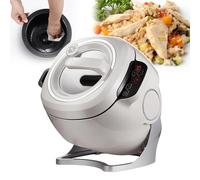 pealiritansemen Wok De Cocina Giratorio, Máquina De Cocina Automática, Inicio con Un Clic, Rotación De 360° Y Calentamiento Integral, 3 Velocidades Ajustables, para Saltear, Guisar, Cocinar