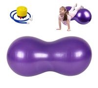 Peanut Ball Pelota de ejercicio de maní antiexplosión de 35 x 18 pulgadas con bomba de aire Bola de maní de PVC espesa para niños Terapia Embarazo Pelota de yoga portátil para gimnasio en casa F