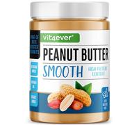 Peanut Butter Smooth - 1kg de Mantequilla de Cacahuete Natural sin Aditivos - Alta en Proteínas - Mantequilla de Cacahuete sin Sal Añadida, Aceite o Grasa de Palma - Vegano