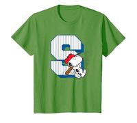 Peanuts Baseball Snoopy Swing Varsity Comics Deportes Clásico Camiseta, Niños, Hierba, 3 años