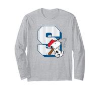 Peanuts Baseball Swing Varsity Sports Comics Classic Manga Larga