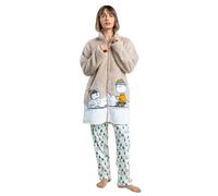 Peanuts bata mujer invierno snoopy calentita polar | Bata de casa para mujer de invierno, calentita, con cremallera, bolsillos, polar, corel