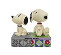 Peanuts by Jim Shore - Figura de Snoopy vs Modern Day Snoopy de los años 50