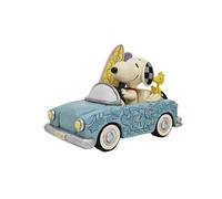 Peanuts by Jim Shore Snoopy y Woodstock - Figura de Coche para Tabla de Surf