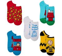 Peanuts Cacahuetes Snoopy 5 Pk no show calcetines tamaño 9 - 11 Unisex