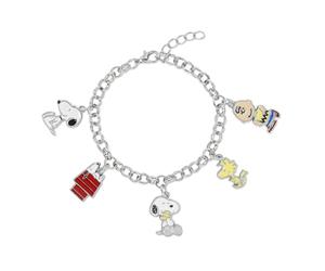 Peanuts Characters Unisex Pulsera Plateado Metal