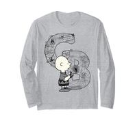 Peanuts Charlie Brown Globetrotter Adventure Turista de Vacaciones Manga Larga