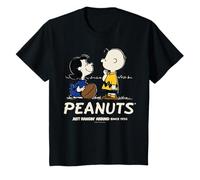 Peanuts Charlie Brown Lucy Pasar el rato EE.UU. Fútbol Divertido Clásico Camiseta