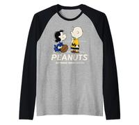 Peanuts Charlie Brown Lucy Pasar el rato EE.UU. Fútbol Divertido Clásico Camiseta Manga Raglan