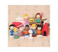 Peanuts Charlie Brown Snoopy Lucy Franklin Figura Juego Juguete 12Pcs