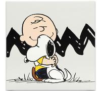 Peanuts Charlie Brown y Snoopy Chevron Gallery Lienzo envuelto en lienzo Decoracin de la pared - Adorable Peanuts Arte de pared para decoracin