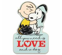 Peanuts Charlie Brown y Snoopy Todo lo que necesitas es el amor y una decoracin de pared de madera para perros - Adorable Snoopy Wall Art para casa