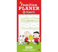 Peanuts Familienplaner 2026: Kalender für Familien mit 5 Spalten. Humorvoll illustrierter Familien-Wandkalender mit Snoopy, Charlie Brown und Co.