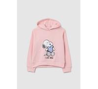 PEANUTS, Felpa Rosa Da Bambina In Misto Cotone Regular Fit Con Stampa, Niña, Rosa Claro, Talla: 8-9