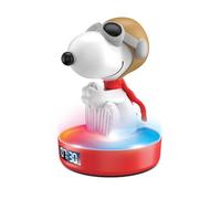 Peanuts Flying Snoopy - Reloj Despertador LED Alimentado por USB con Base Que Cambia de Color, función de repetición y Pantalla Digital