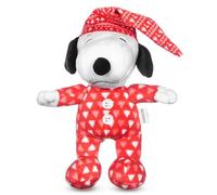 Peanuts for Pets Juguete chirriante para Perros de Snoopy Slumber Party de Vacaciones | Juguete Mediano de Snoopy de Navidad para Perros | Animal de Peluche Snoopy con Licencia Oficial para Mascotas
