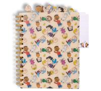 Peanuts Gang - Cuaderno de diario, encuadernado en espiral, 144 páginas a rayas, 8 x 7 pulgadas, Peanuts Snoopy Charlie Brown