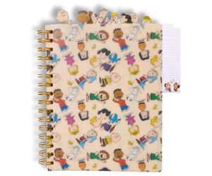 Peanuts Gang - Cuaderno de diario, encuadernado en espiral, 144 páginas a rayas, 8 x 7 pulgadas, Peanuts Snoopy Charlie Brown