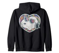 Peanuts Groovy Vibes Snoopy Love Heart Shades Festival Retro Sudadera con Capucha