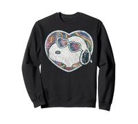 Peanuts Groovy Vibes Snoopy Love Heart Shades Retro Festival Sudadera