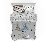 Peanuts - Juego de Cama matrimonial de Halloween - Juego de edredón Reversible de 5 Piezas súper Suave y Acogedor con sábanas con Snoopy & Charlie Brown (Producto con Licencia Oficial) Franco