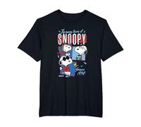 Peanuts Las Muchas Caras De Snoopy Camiseta, Hombre Tallas Grandes, Negro, 2X Alto