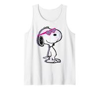 Peanuts Love Hearts Snoopy Joe Cool Valentine Glitch Art Camiseta sin Mangas