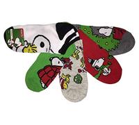 Peanuts Paquete de 5 calcetines invisibles para mujer, Blanco Surtido, 9-11