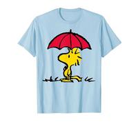 Peanuts - Paraguas Woodstock de Gran tamaño Camiseta, Hombre, Azul Bebé, L