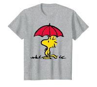 Peanuts - Paraguas Woodstock de Gran tamaño Camiseta, Niños, Gris Jaspeado, 2 años