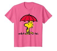 Peanuts - Paraguas Woodstock de Gran tamaño Camiseta, Niños, Rosa Jaspeado, 4 años