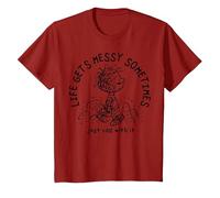 Peanuts - Pigpen Life se Pone desordenado a Veces Simplemente Rueda con él Camiseta, Niños, Arándano, 6 años