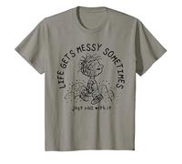 Peanuts - Pigpen Life se Pone desordenado a Veces Simplemente Rueda con él Camiseta, Niños, Pizarra, 2 años