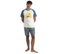 Peanuts Pijama Hombre Verano 100% Algodón - Pijama Manga Corta Not The Best para Hombre - Pantalón Corto con Cinturilla Ajustable Estampado - Tejido S